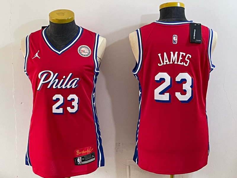 Youth Philadelphia 76ers #23 James red Nike 2026 NBA Jersey 081102